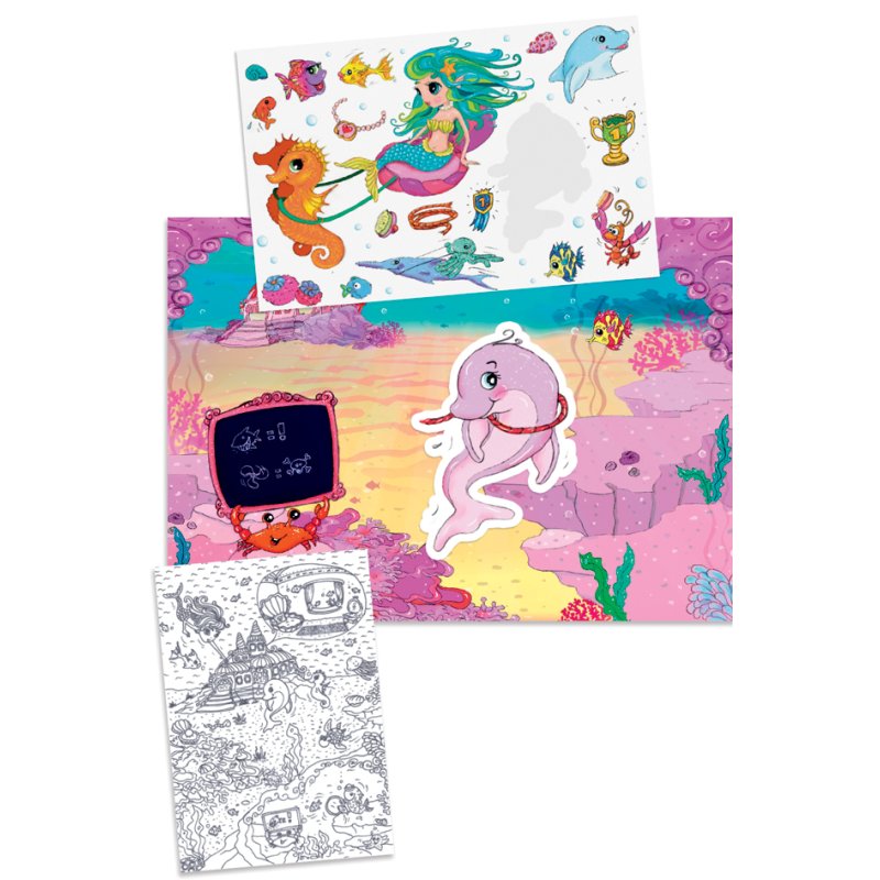 AVERY Zweckform stickerplakboek Zeemeermin, A5, 5 speelwerelden