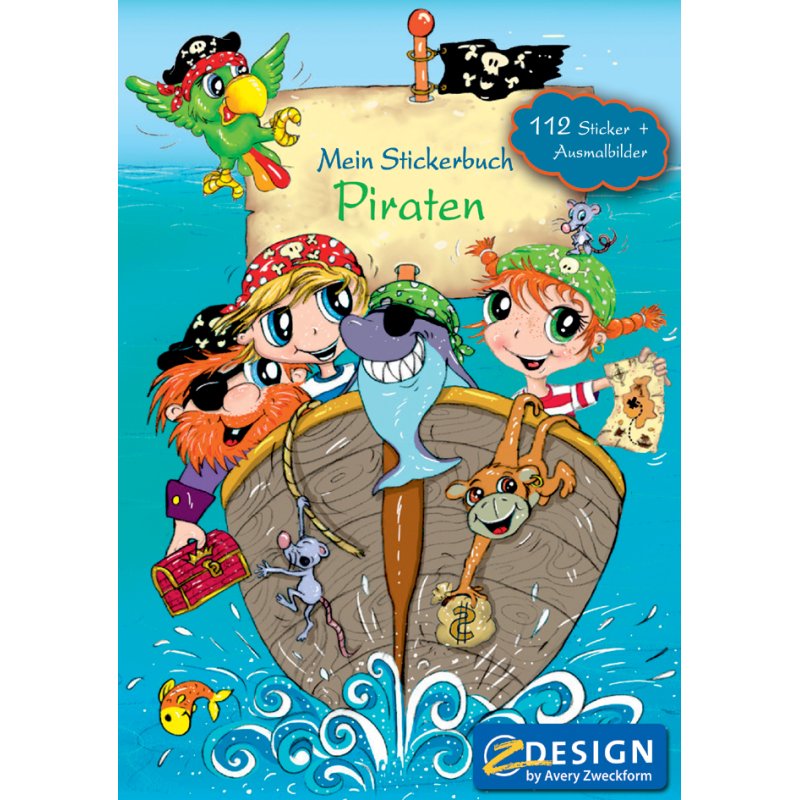 AVERY Zweckform stickerplakboek Zeemeermin, A5, 5 speelwerelden