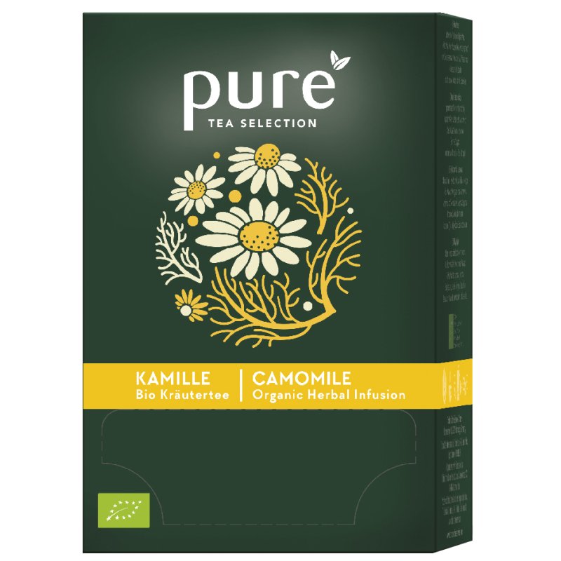 Tchibo camomille PURE Tea Bio, feuilles premium, 20 sachets de thé