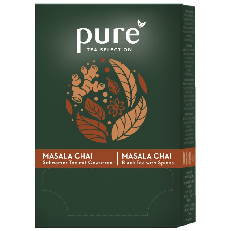 Tchibo PURE Tea Masala Chai thé aux épices, 25 sachets de thé, 2,5 g par sachet