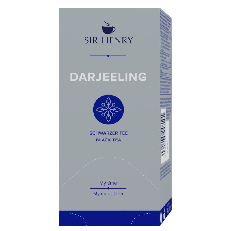Tchibo Sir Henry Darjeeling thé noir, 25 sachets de thé, 1,75 g par sachet