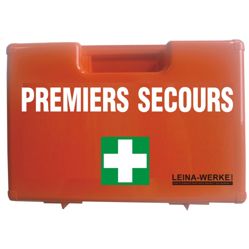 LEINA-WERKE emergency bandage box DIN 13157, orange, 310×130×210 mm