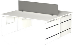 kerkmann wangen aanbouwbureau Form 4, antraciet, 100×60 cm, hoogte verstelbaar