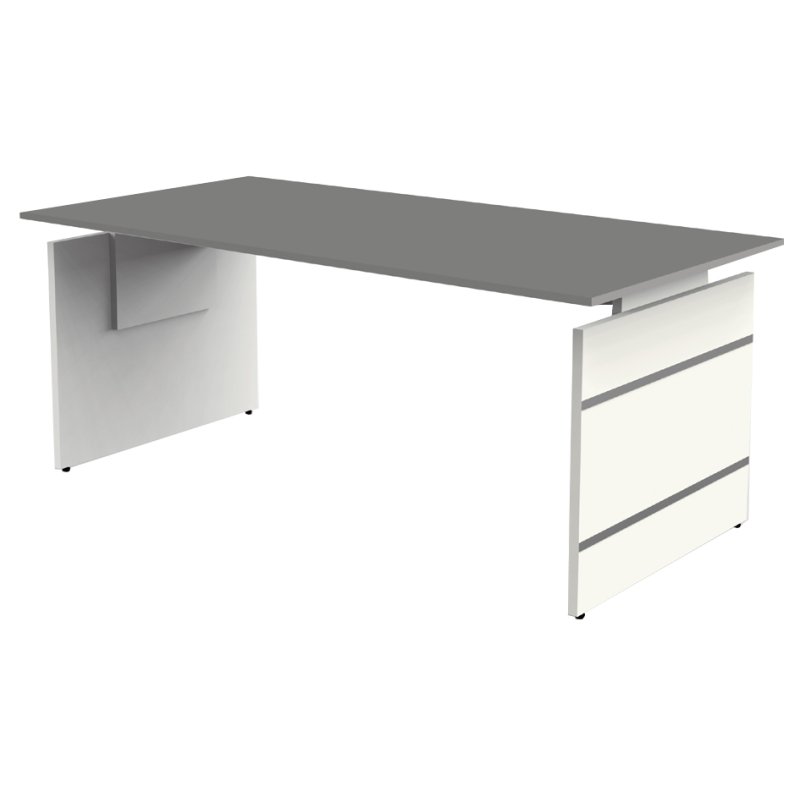 Kerkmann bureau Form 4, hauteur réglable, 200×100 cm, graphite