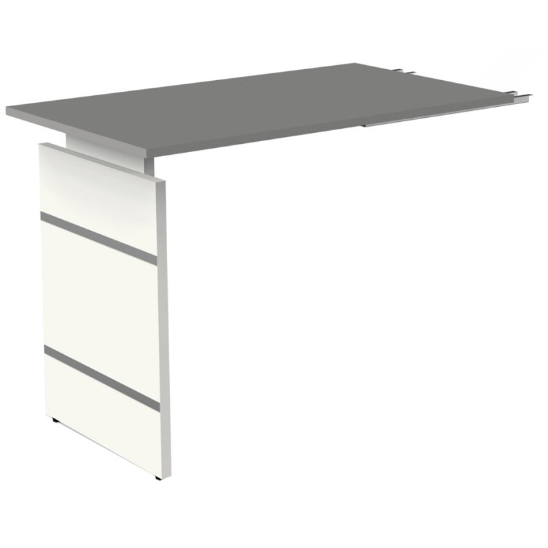 Kerkmann bureau Form 4, hauteur réglable, 200×100 cm, graphite