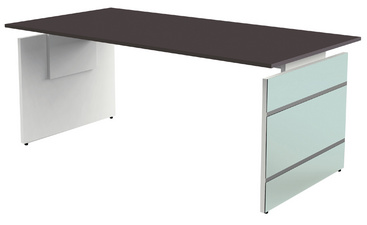 kerkmann aanbouwbureau LUGANO, antraciet, hoogte verstelbaar, 100×60 cm