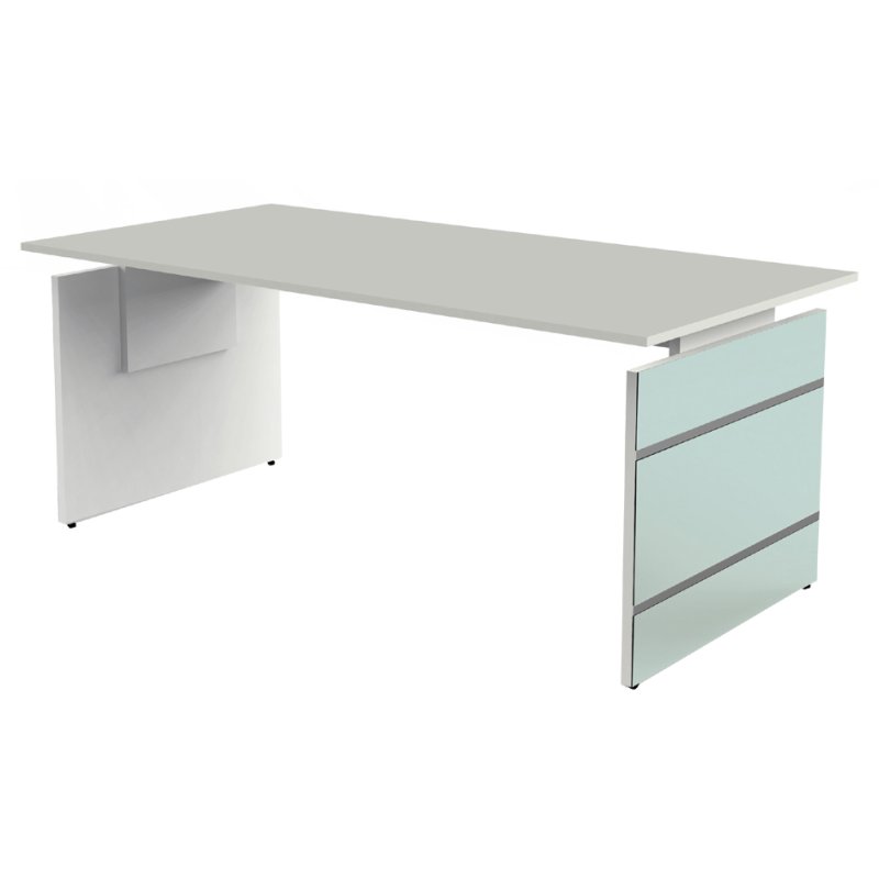 kerkmann bureau LUGANO, 160×80 cm, réglage en hauteur, blanc