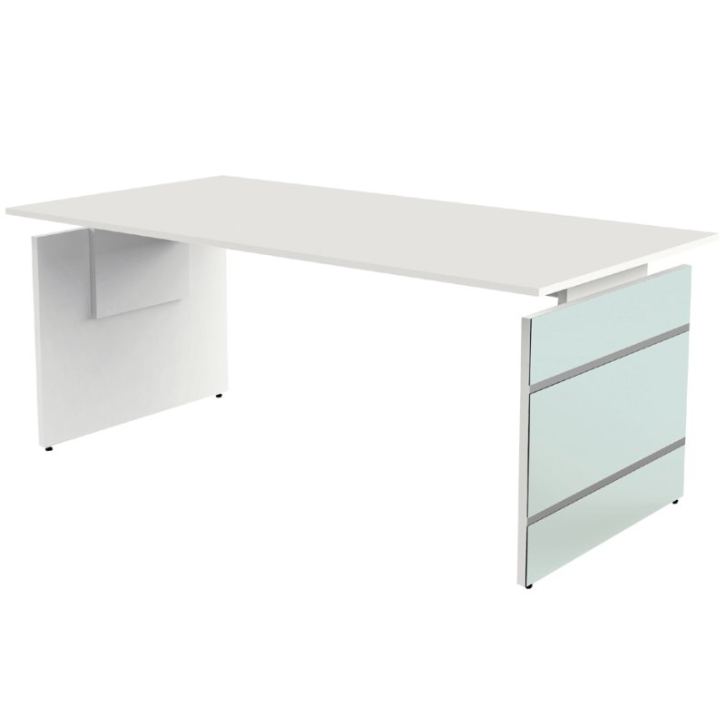 kerkmann bureau LUGANO, 160×80 cm, réglage en hauteur, blanc