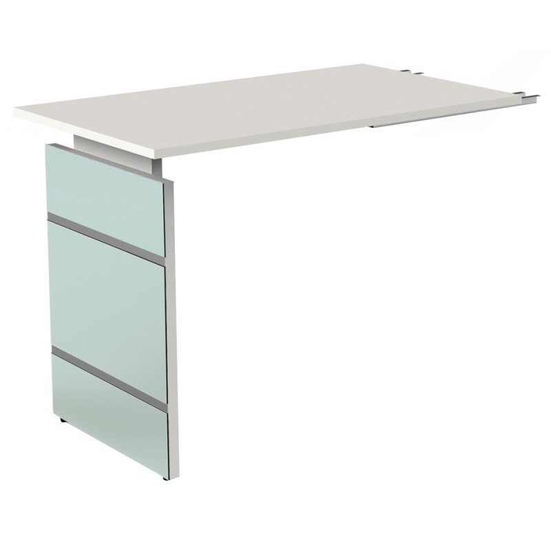 kerkmann bureau LUGANO, 160×80 cm, réglage en hauteur, blanc