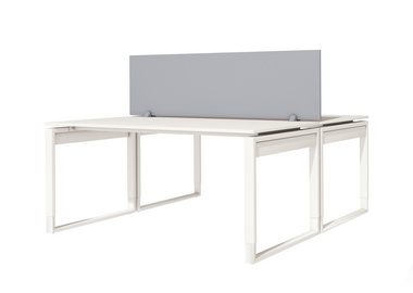 Kerkmann Bureauscherm 3752, 1600×450 mm, wit, melaminehars
