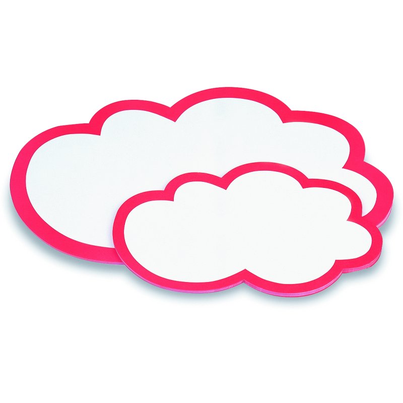 magnetoplan Cartes de modération Nuages, 430 × 265 mm, blanc/rouge, 20 pièces