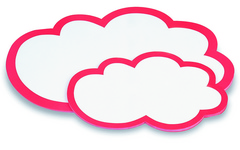 magnetoplan moderatiekaarten Wolken, 430 × 265 mm, wit/rood, 20 stuks