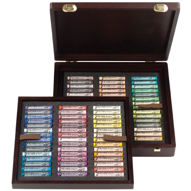 Royal Talens Rembrandt pastels tendres Portraits Coffret, 90 pièces, coffret en bois