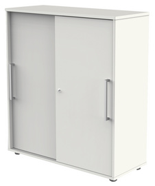kerkmann opzetkast met schuifdeuren, 1 ordnerhoogte, wit, 100×40×36 cm