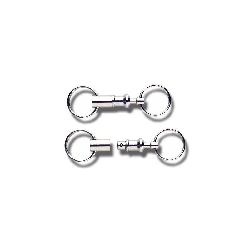 WEDO porte-clés avec anneau, argent, métal nickelé, 25 mm