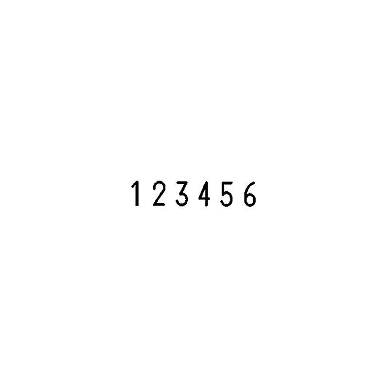REINER pagineerstempel B6K, cijferhoogte 5,5 mm, 6 cijfers, zwart kunststof