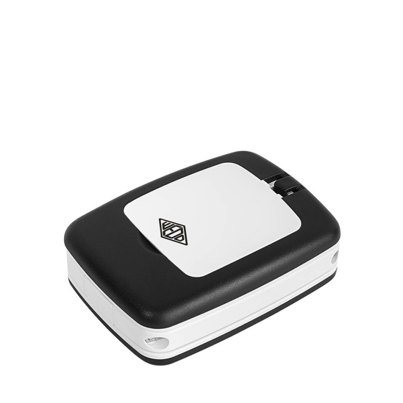 WEDO loupe de poche avec éclairage LED, blanc/noir, grossissement 3x, 47×52 mm