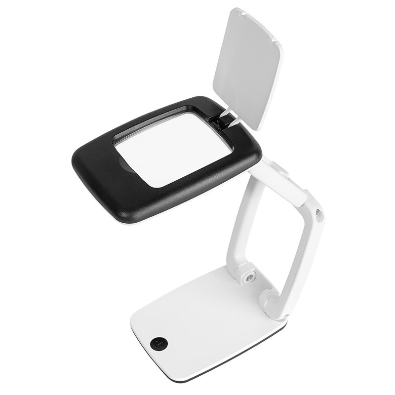WEDO loupe de poche avec éclairage LED, blanc/noir, grossissement 3x, 47×52 mm