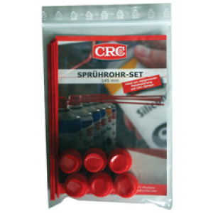 CRC spuitbuisset 100 mm, rood, 6 spuitkoppen + 6 spuitbuizen