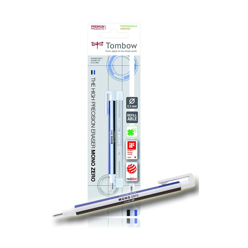 TOMBOW precisiegum, navulbaar, 2,3 mm diameter, met drukknop
