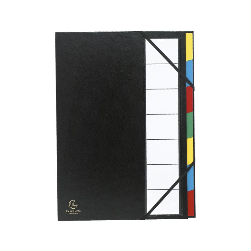 EXACOMPTA harmonicamap A4, PP, 12 vakken, zwart