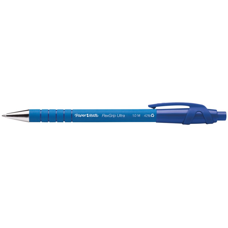 PAPER:MATE FlexGrip Ultra ballpoint pen, push button, blue
