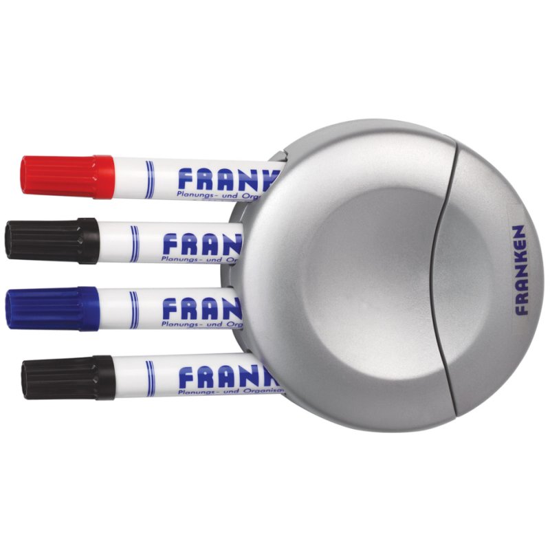 FRANKEN marker holder, magnetically adhesive, round, grey