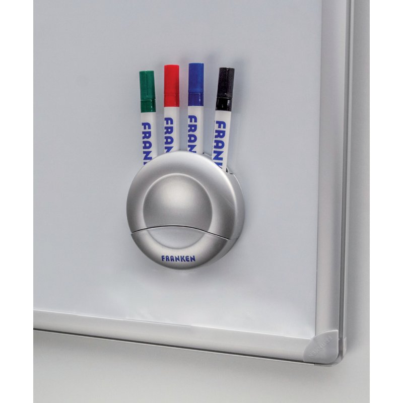 FRANKEN marker holder, magnetically adhesive, round, grey