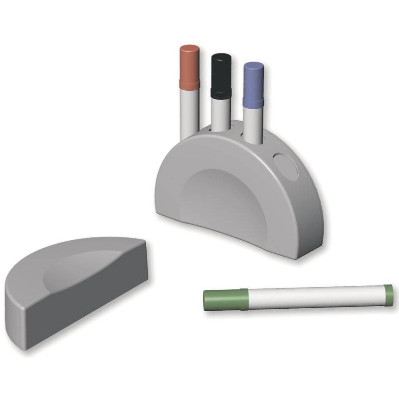 FRANKEN marker holder, magnetically adhesive, round, grey
