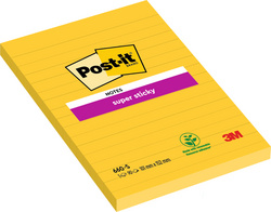 Post-it notitieblokken super sticky, 101×101 mm, geel, 3 blokken
