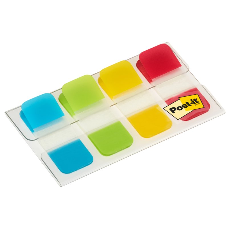 Post-it Index markeertabs Strong in etui, 16 × 38 mm, trendkleuren, 40 stuks