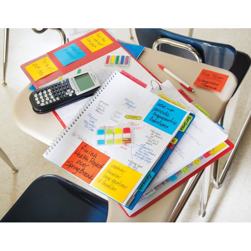 Post-it Index markeertabs Strong in etui, 16 × 38 mm, trendkleuren, 40 stuks