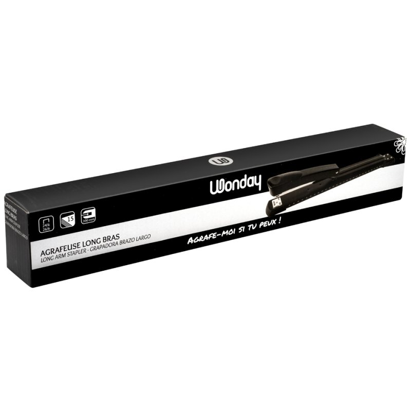 Wonday perforatrice longue portée, 15 feuilles, noir, profondeur d'insertion 300 mm