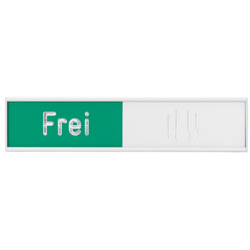 FRANKEN waarschuwingsbord Vrij-Bezet, aluminium, rood/groen, 102×27,4 mm