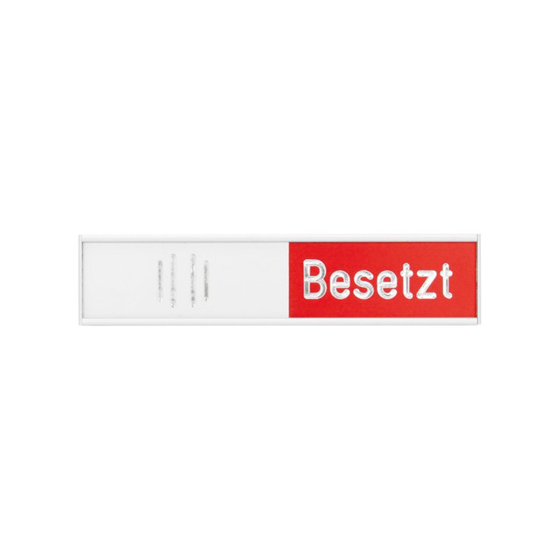 FRANKEN panneau de signalisation Libre-Occupé, aluminium, rouge/vert, 102×27,4 mm