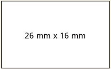 APLI prijsetiketten voor prijstang, 26 × 16 mm, geel, 6000 stuks