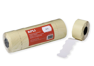 APLI étiquettes de prix pour pistolet, 32 × 19 mm, blanc, 6 rouleaux de 1000 pièces