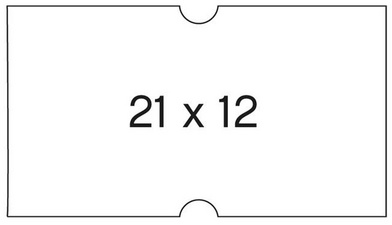 APLI prijsetiketten voor prijstangen, 26×16 mm, wit, 6 rollen