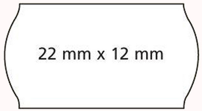 APLI etiketten voor prijstang, 26×16 mm, wit, 6 rollen