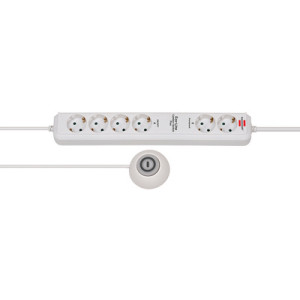 brennenstuhl stekkerdoos Eco-Line Comfort Switch, 6-voudig, voetschakelaar, zwart