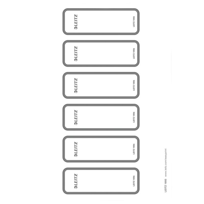 LEITZ étiquettes de dos pour classeurs, 46×111 mm, gris, 50 pièces