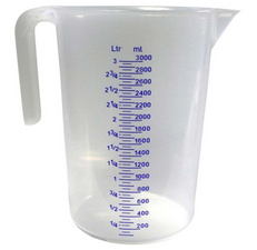 IWH maatbeker, transparant, 3 liter