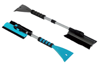 IWH telescopische ijskrabber met sneeuwborstel, 520-670 mm, aluminium