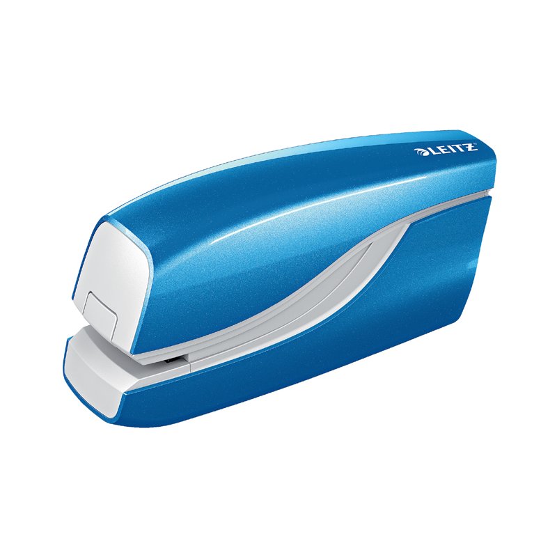 LEITZ agrafeuse électrique WOW, bleu glacier, 10 feuilles, 10 mm