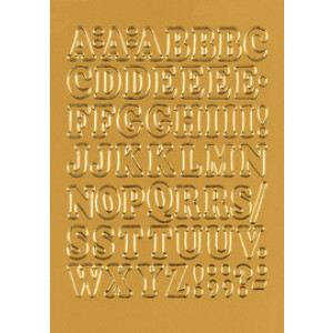 HERMA folietiketten letters A-Z, goud, 12 mm hoogte, 56 stuks
