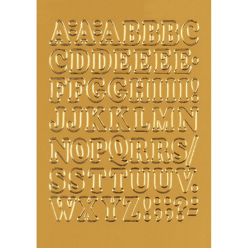 HERMA folietiketten letters A-Z, goud, 12 mm hoogte, 56 stuks