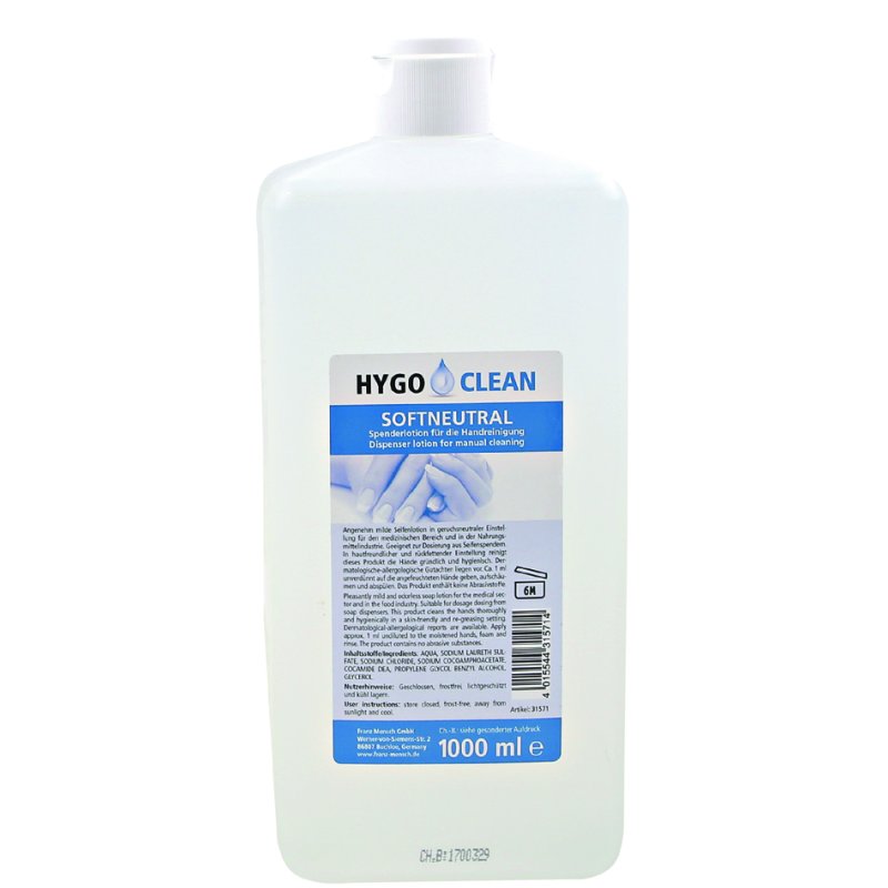 HYGOCLEAN savon pour les mains Doux Neutre, hygiénique, 500 ml
