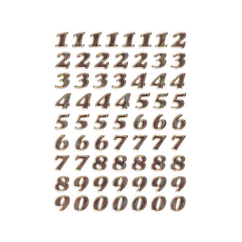 HERMA number stickers 0-9, gold-coloured prism foil, self-adhesive, 64 pieces