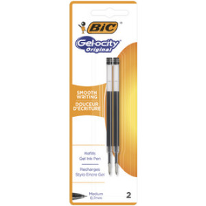 Bic gelpen vullingen, 0,35 mm, blauw, 2 stuks