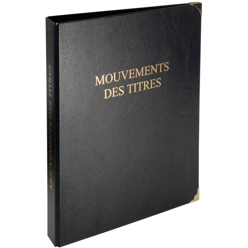 EXACOMPTA chemise mouvements titres, noir, 4 anneaux, 320×360 mm, 100 feuilles